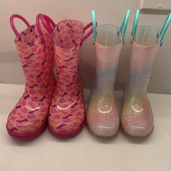 Two Pair Rain Boots sz 6 - Picture 3 of 5